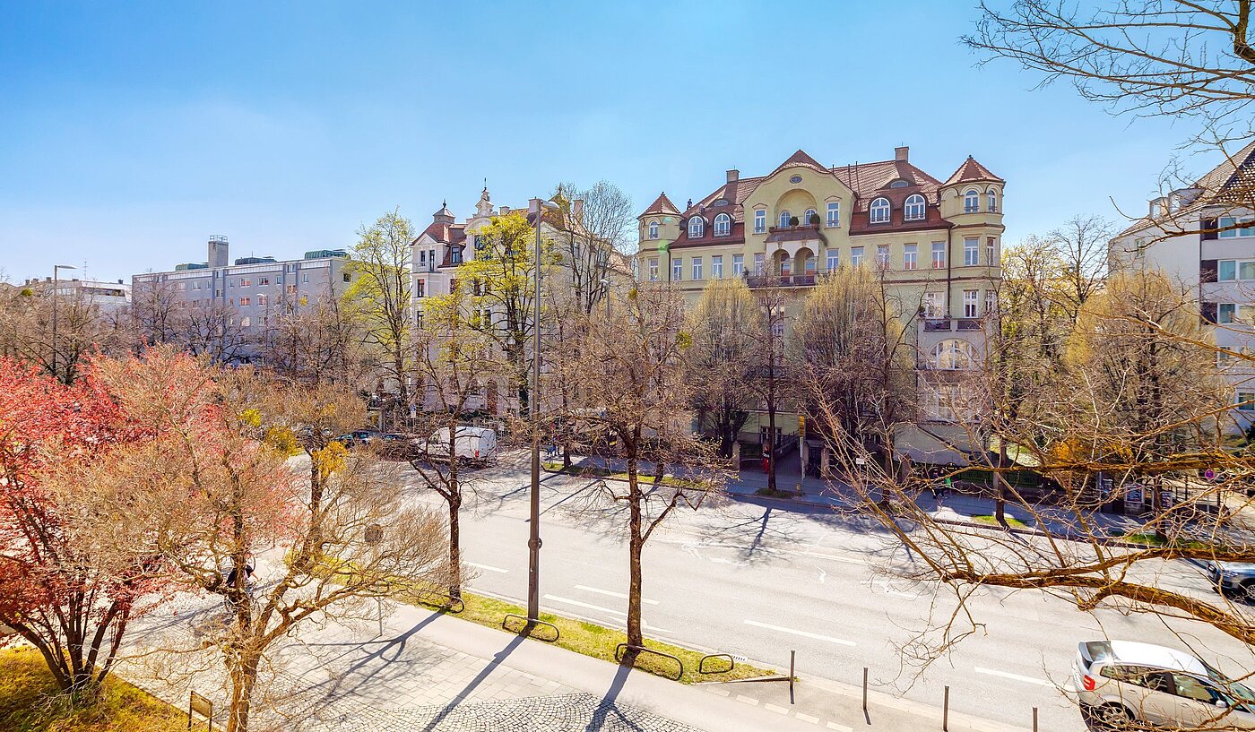 플랫 와 함께 2 객실 | München-Neuhausen | 2003ML5 | Blick auf die Nymphenburger