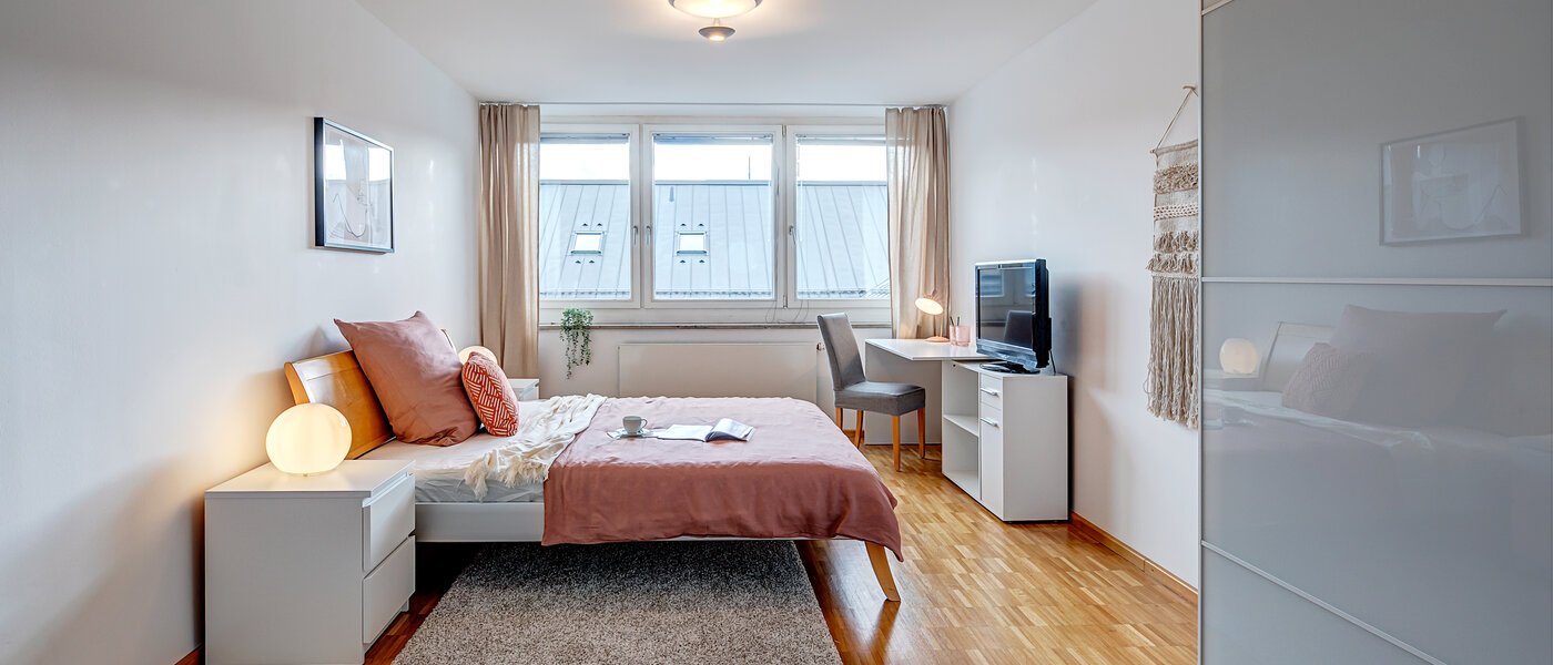 Апартамент с покривна тераса München Maxvorstadt - Museumsviertel 01 2-ра спалня 1