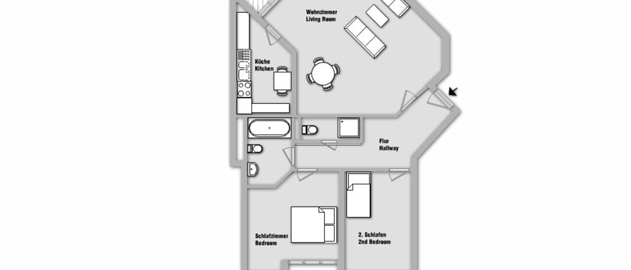 Płaski München Thalkirchen 01 Plan piętra 10090