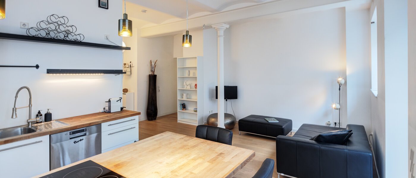 플랫 München Schlachthofviertel 01 거실 공간 10154