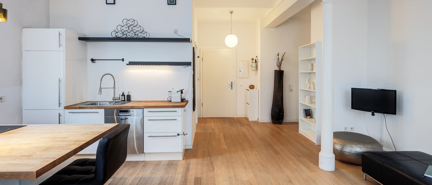 플랫 München Schlachthofviertel 03 거실 공간 10154