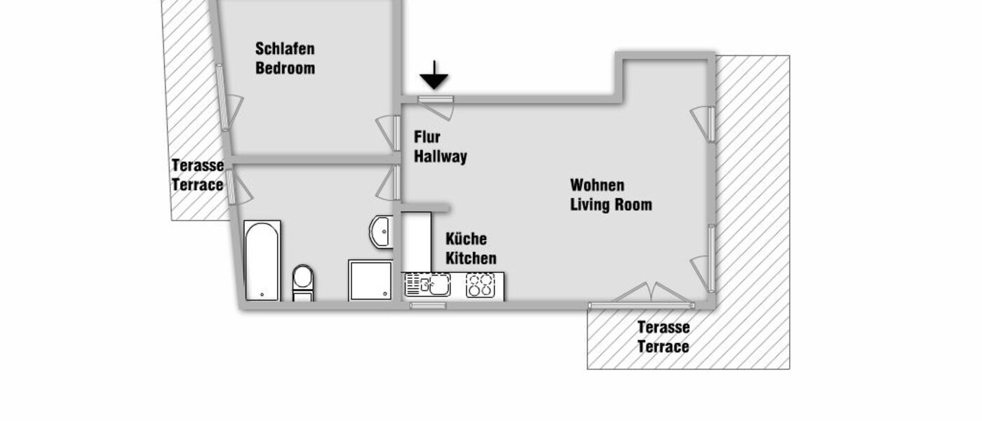 Апартамент с покривна тераса München Ramersdorf 01 План на етажа 10340