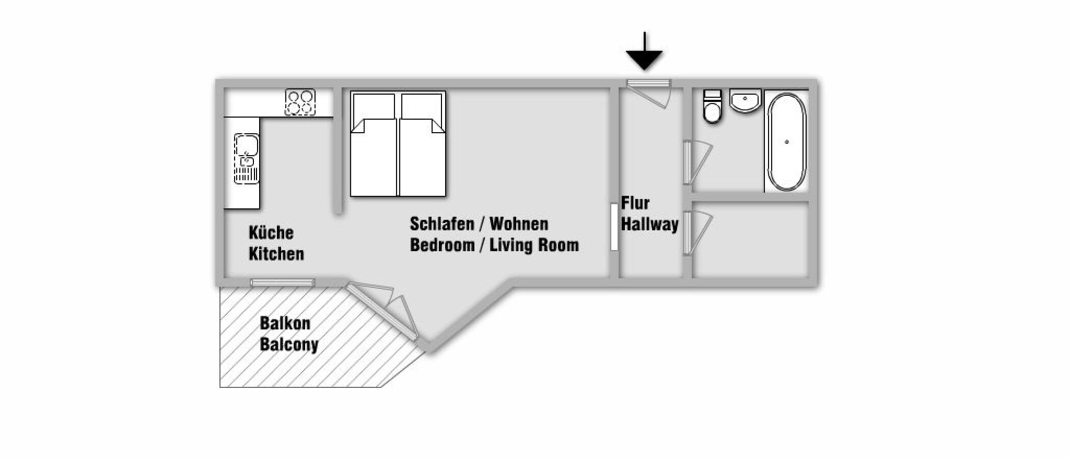 Плосък München Maxvorstadt - Universitätsviertel 01 План на етажа 10343
