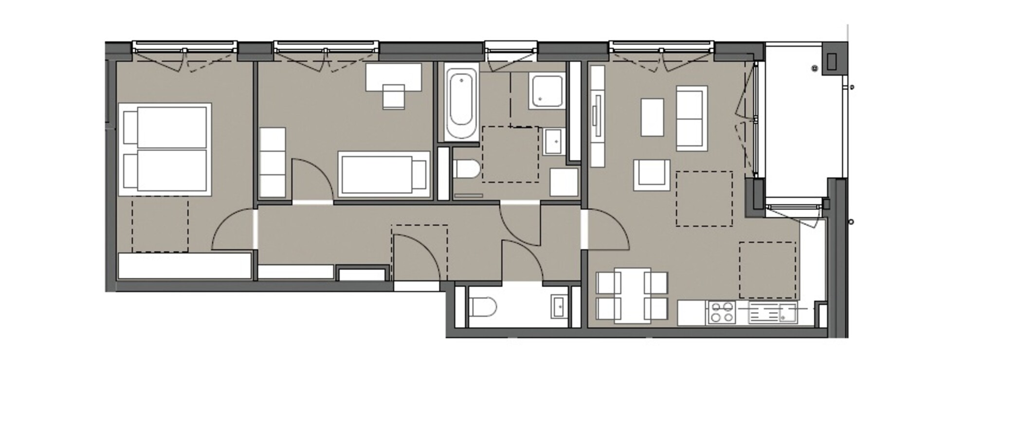 Płaski München Am Hart 01 Plan piętra 10454