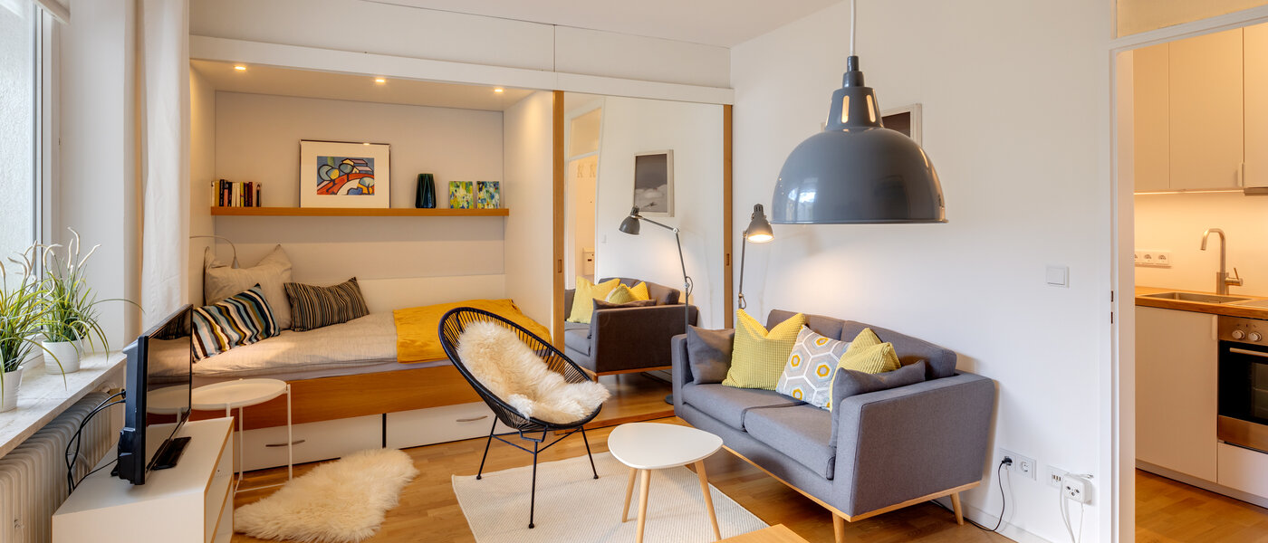 Ravna stran München Schwabing-West (rund um den Hohenzollernplatz) 01 Dnevni prostor 10458