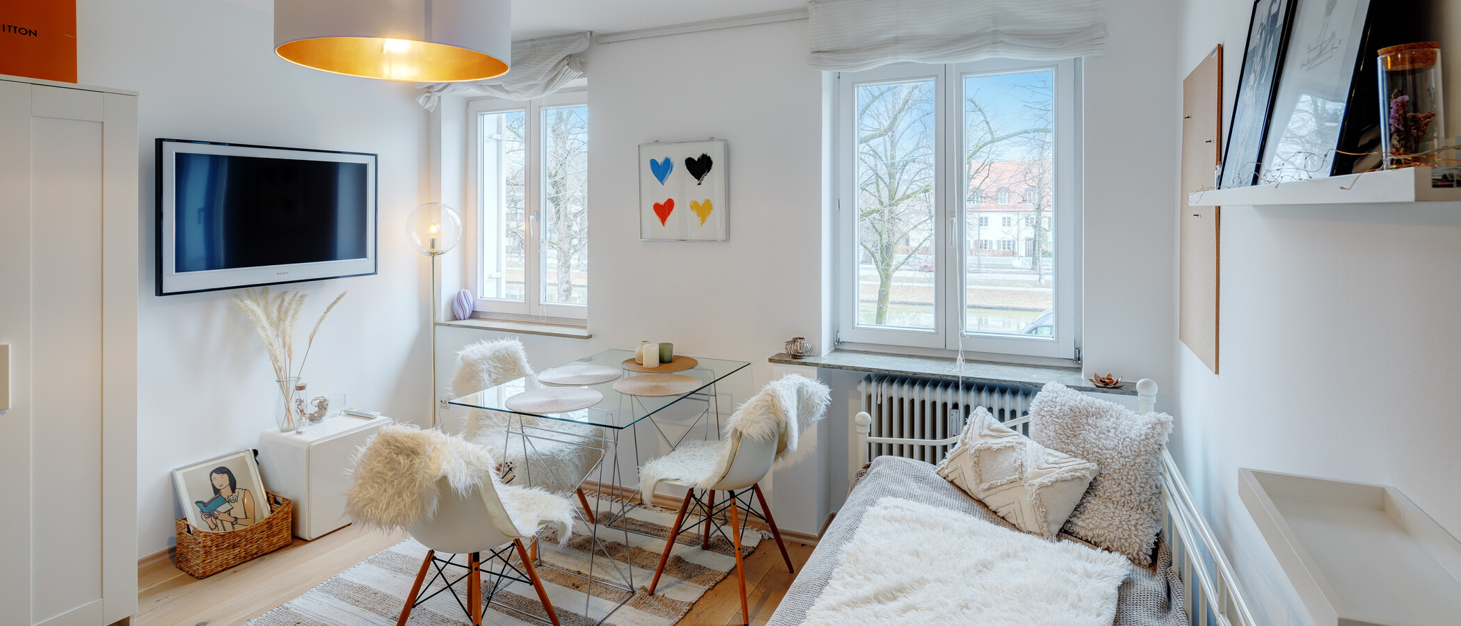 Flat München Nymphenburg 02 Stue og oppholdsrom 10508