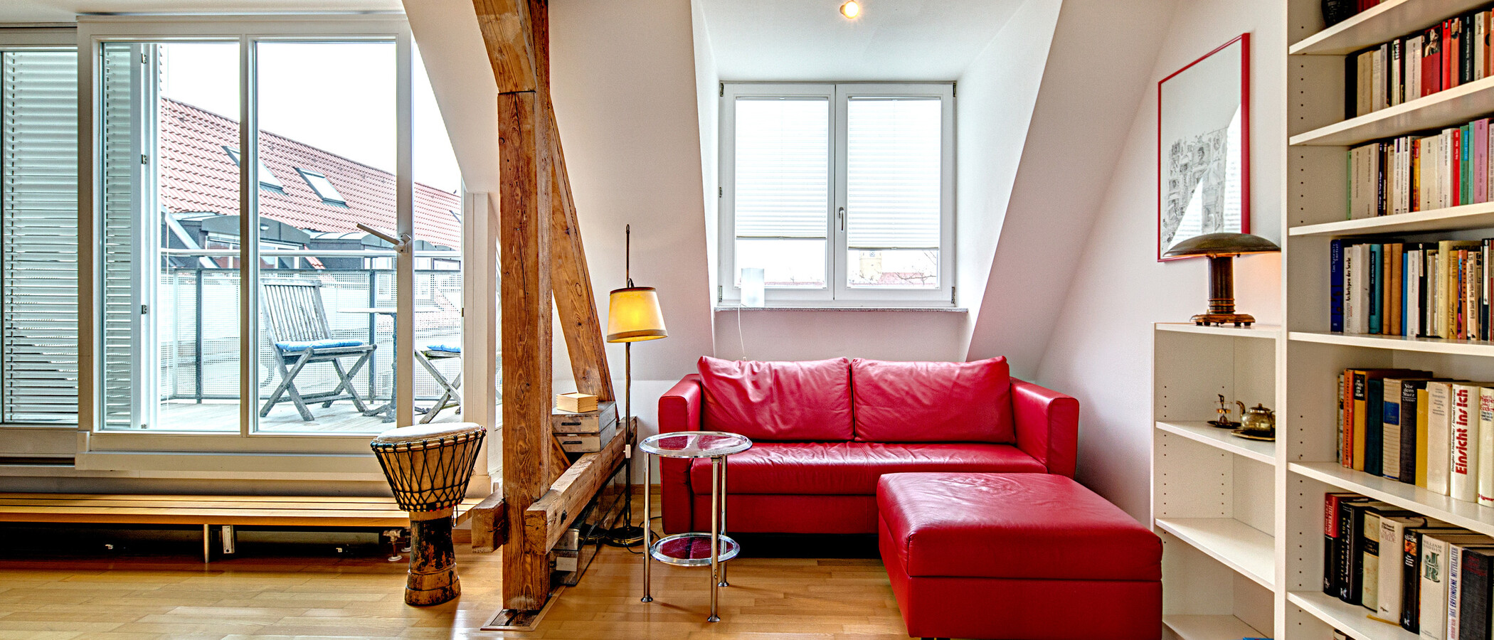갤러리 플랫 München Schwabing (links der Leopoldstraße) 02 거실 공간 1090