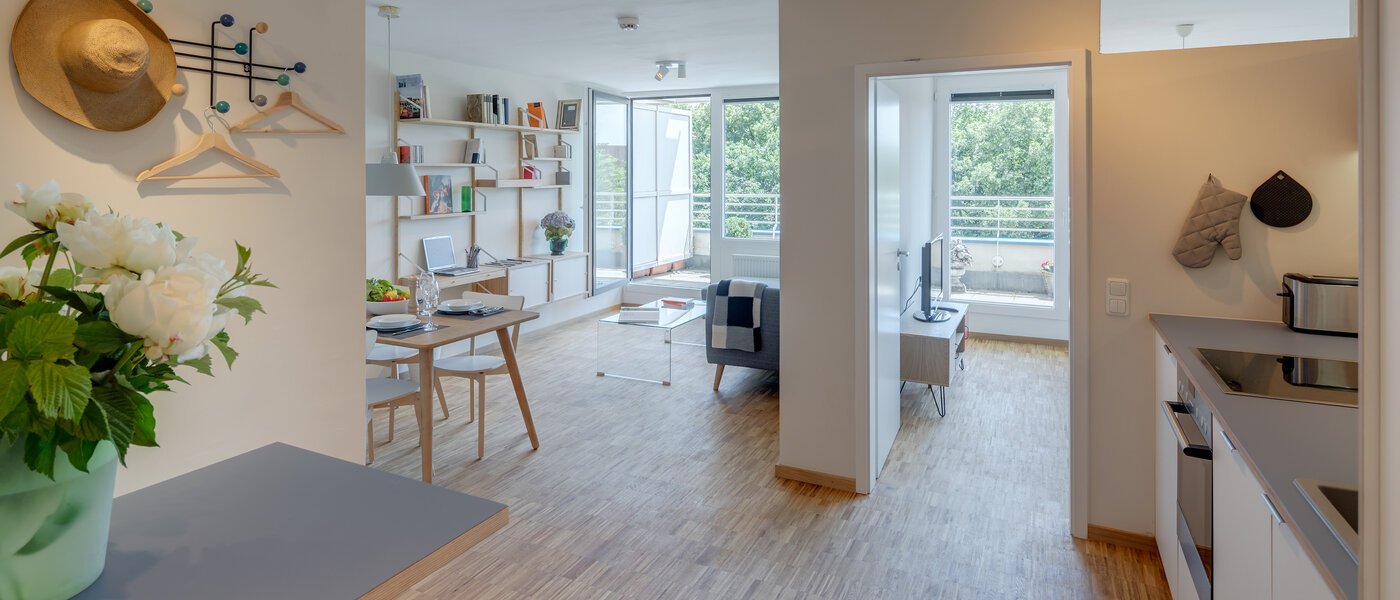 Tagterrasse-lejlighed München Bogenhausen 03 Køkken 11076