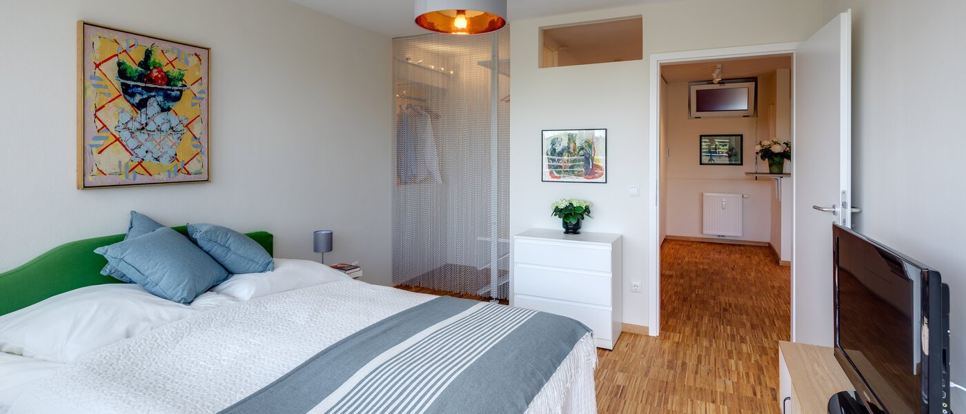 Tagterrasse-lejlighed München Bogenhausen 03 Soveværelse 11076