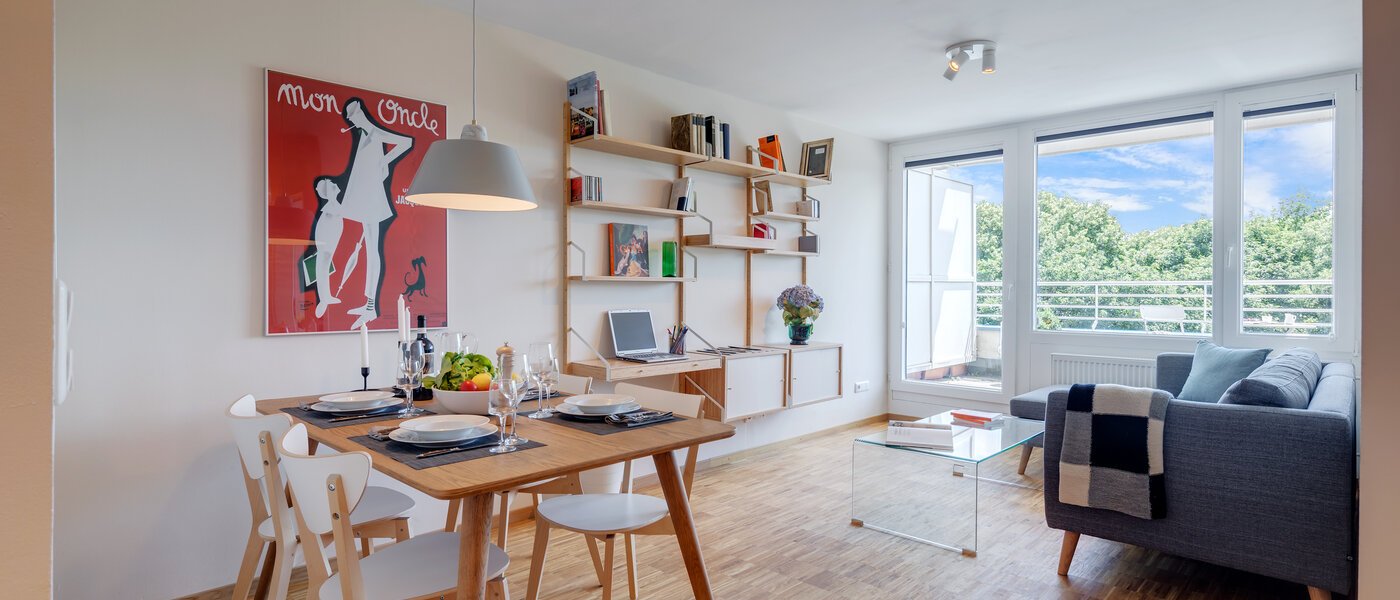 Tagterrasse-lejlighed München Bogenhausen 01 Opholdsområde 11076