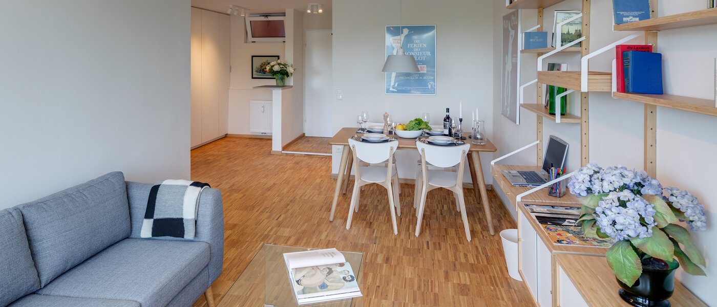 Tagterrasse-lejlighed München Bogenhausen 03 Opholdsområde 11076