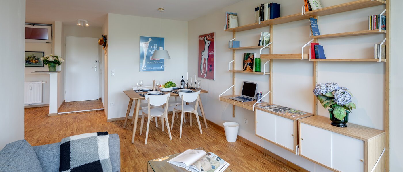 Tagterrasse-lejlighed München Bogenhausen 04 Opholdsområde 11076