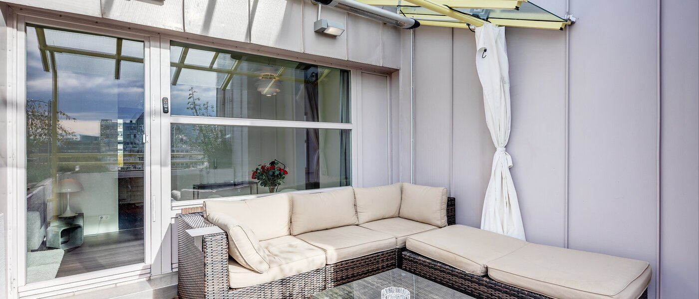 Tagterrasse-lejlighed München Arabellapark 01 Tagterrasse 11226