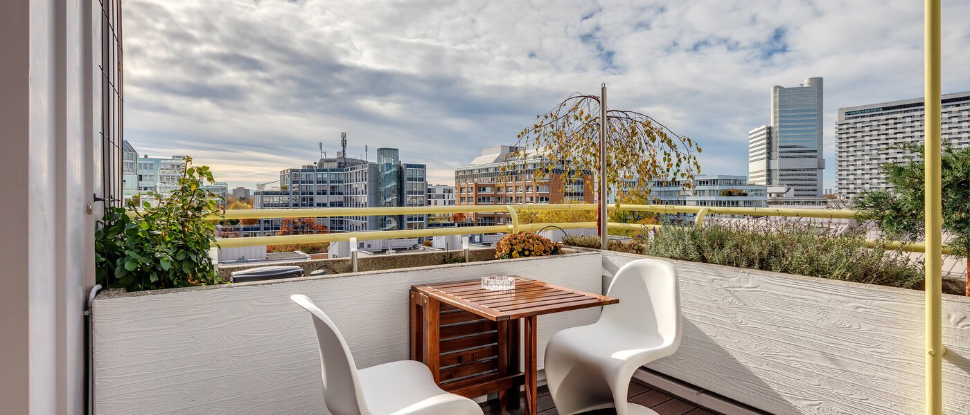 Апартамент с покривна тераса München Arabellapark 02 Покривна тераса 11226