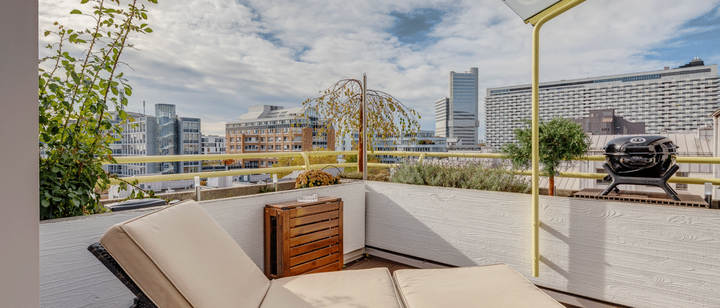 Апартамент с покривна тераса München Arabellapark 03 Покривна тераса 11226