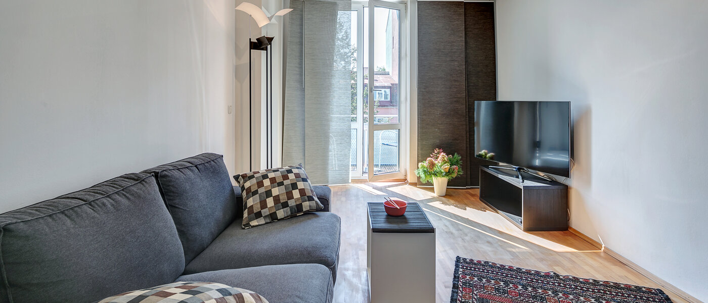 Flat München Neuhausen 03 Stue og oppholdsrom 11252