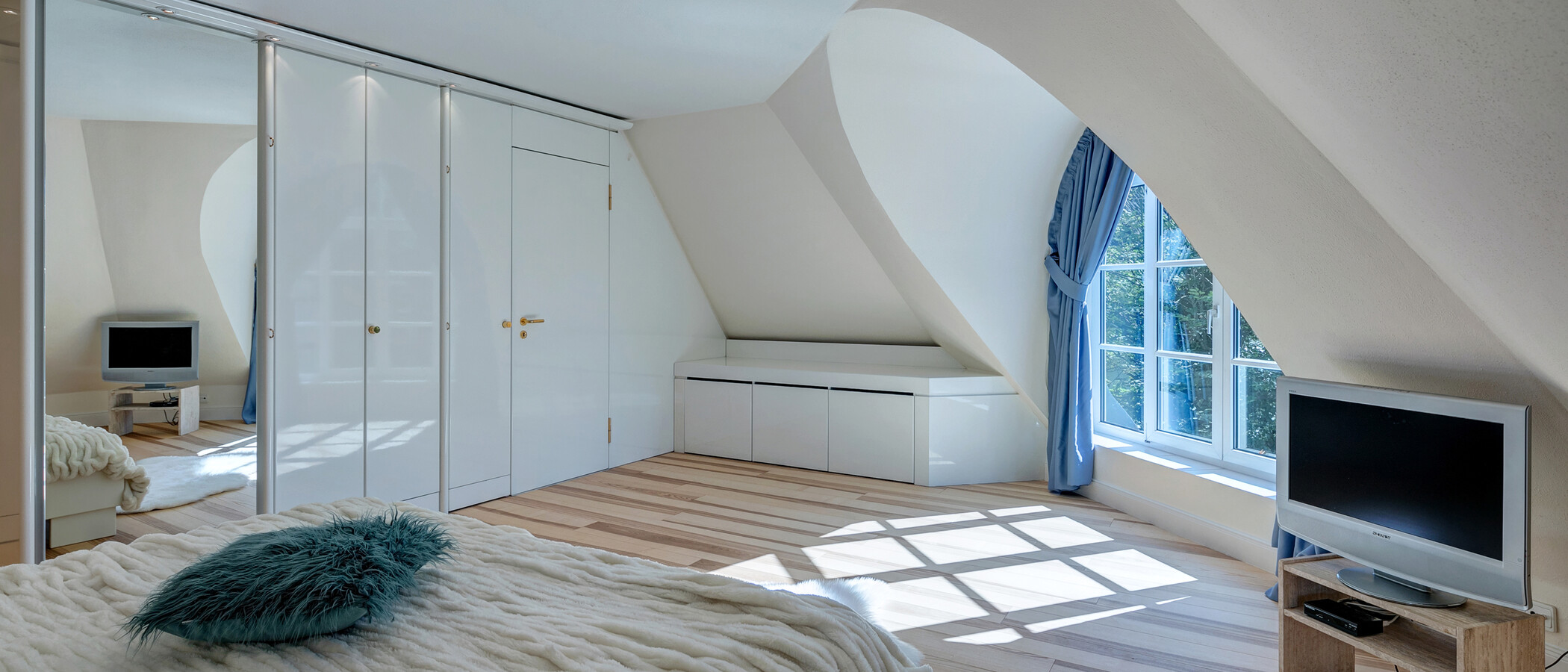 Çatı teraslı daire München Menterschwaige 04 Yatak Odası 11267
