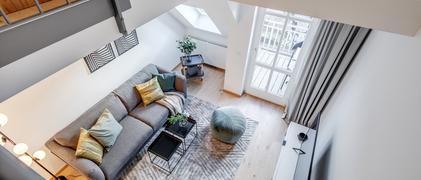 Maisonette galeri dairesi München Maxvorstadt 06 Yaşam alanı 11294