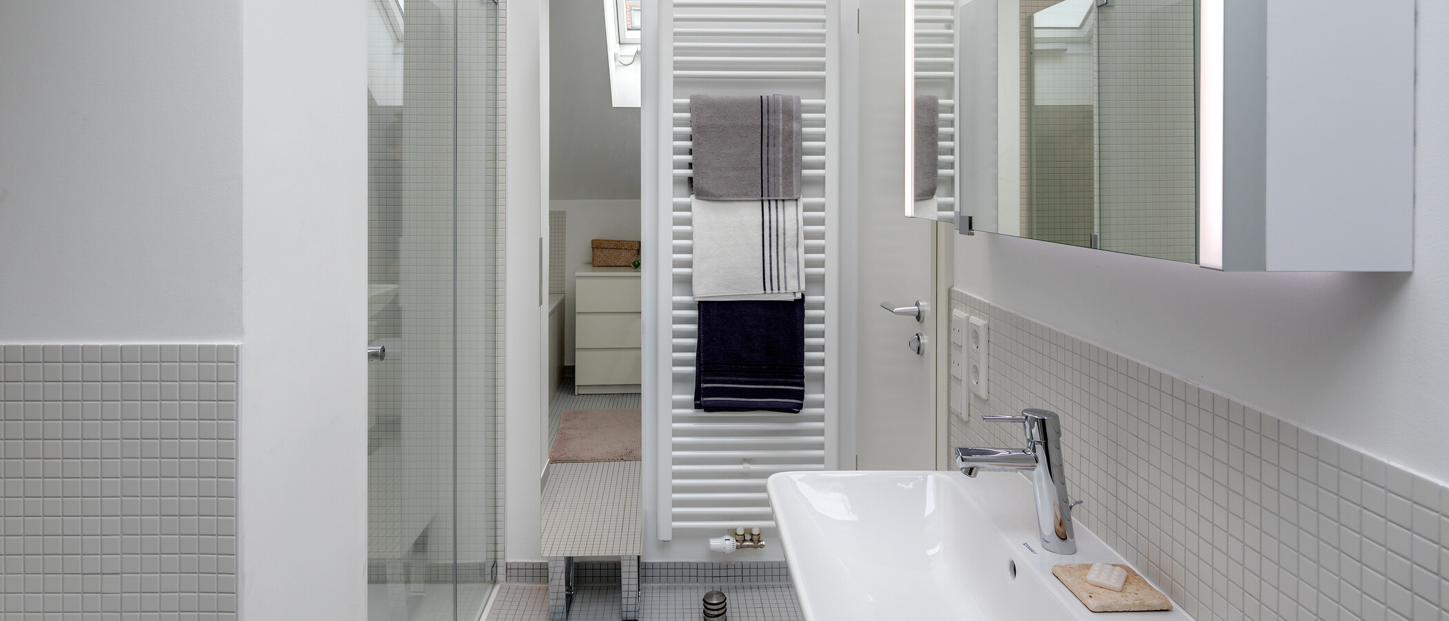 Tagterrasse-lejlighed München Schwabing-West (rund um den Bonner Platz) 03 Badeværelse 11304