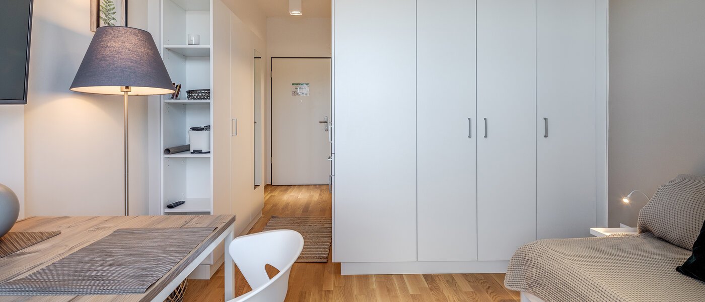 플랫 München Messestadt Riem 03 거실 공간 11435