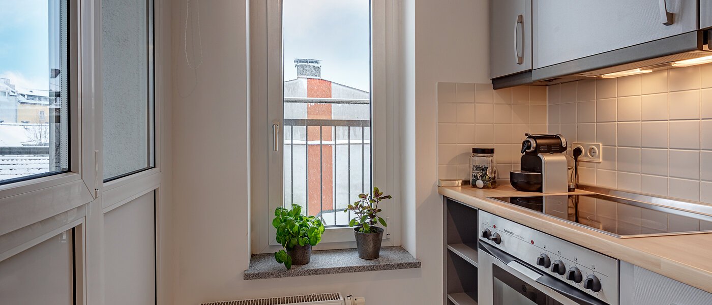 Плосък München Maxvorstadt - Westen 02 Кухня 11480