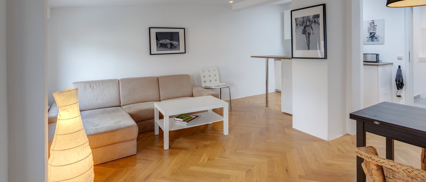 Loftsleilighet München Schwanthalerhöhe 02 Stue og oppholdsrom 11507