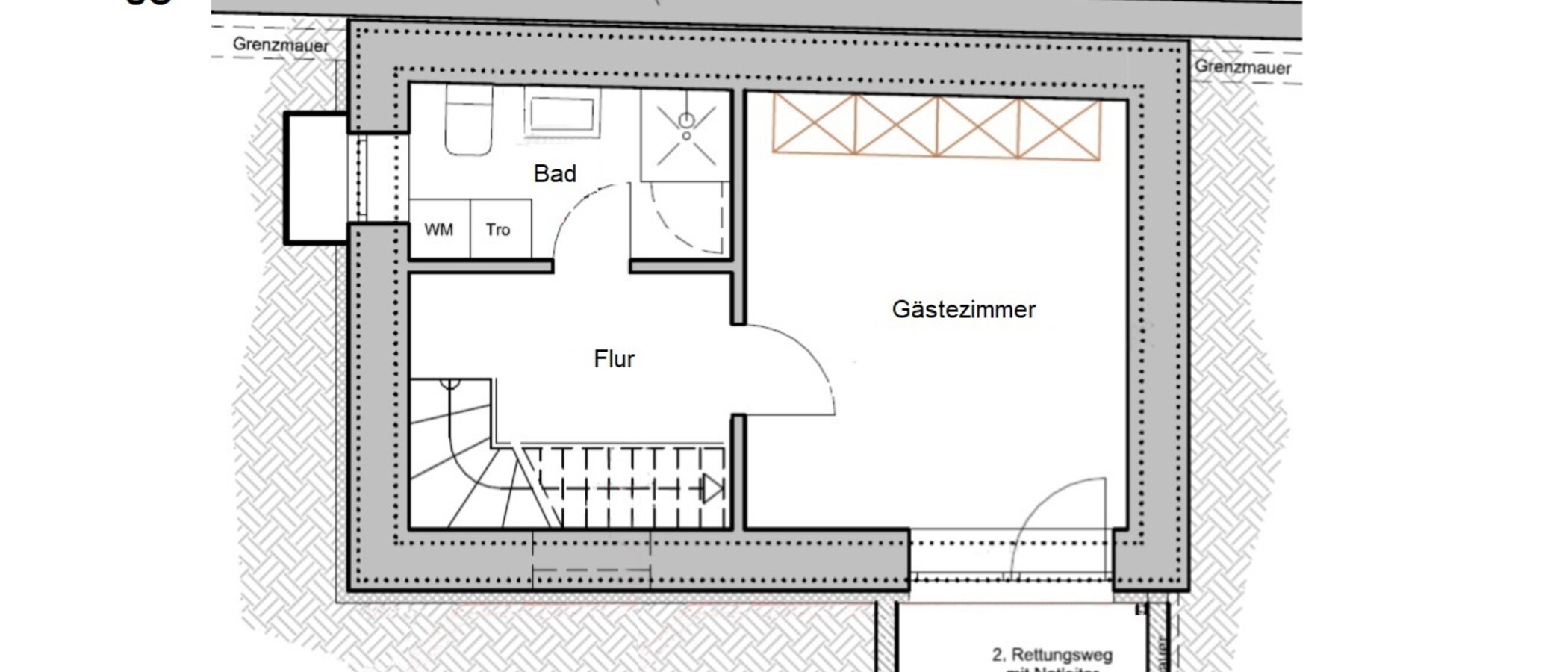 Maisonette-lejlighed München Westend 03 Grundplan 11814