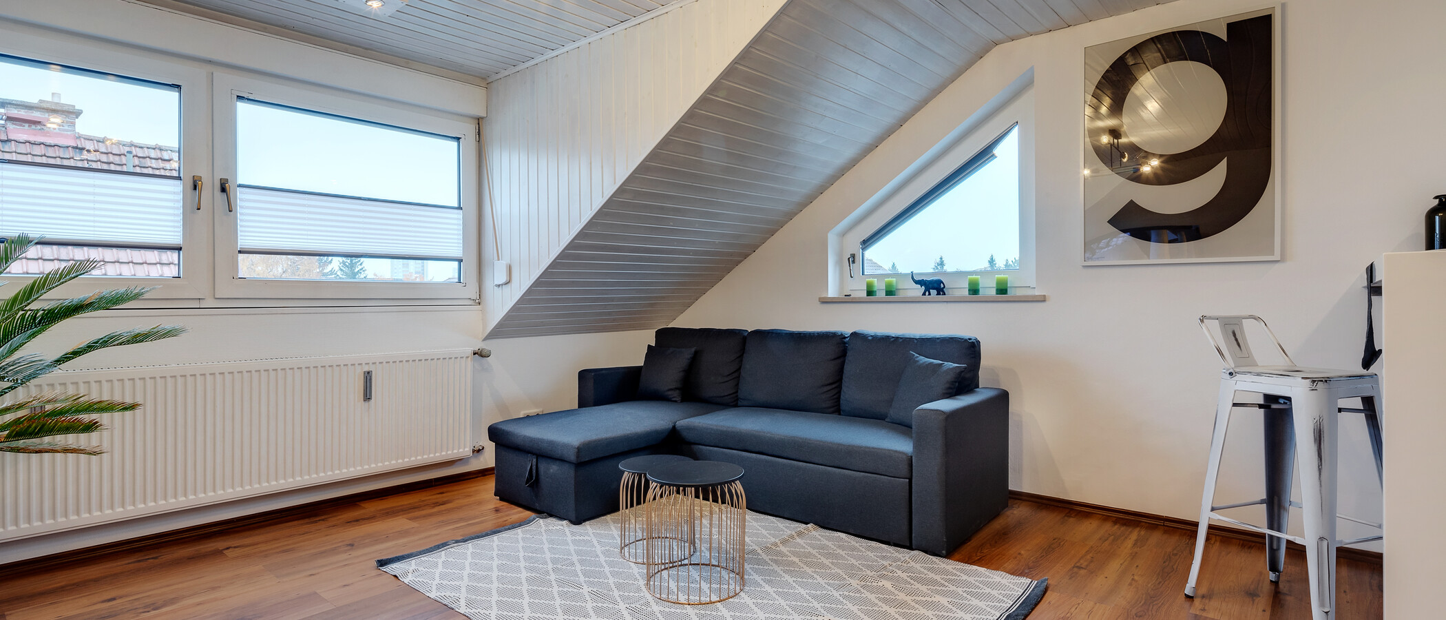 Loftsleilighet München Lerchenau 02 Stue og oppholdsrom 11948