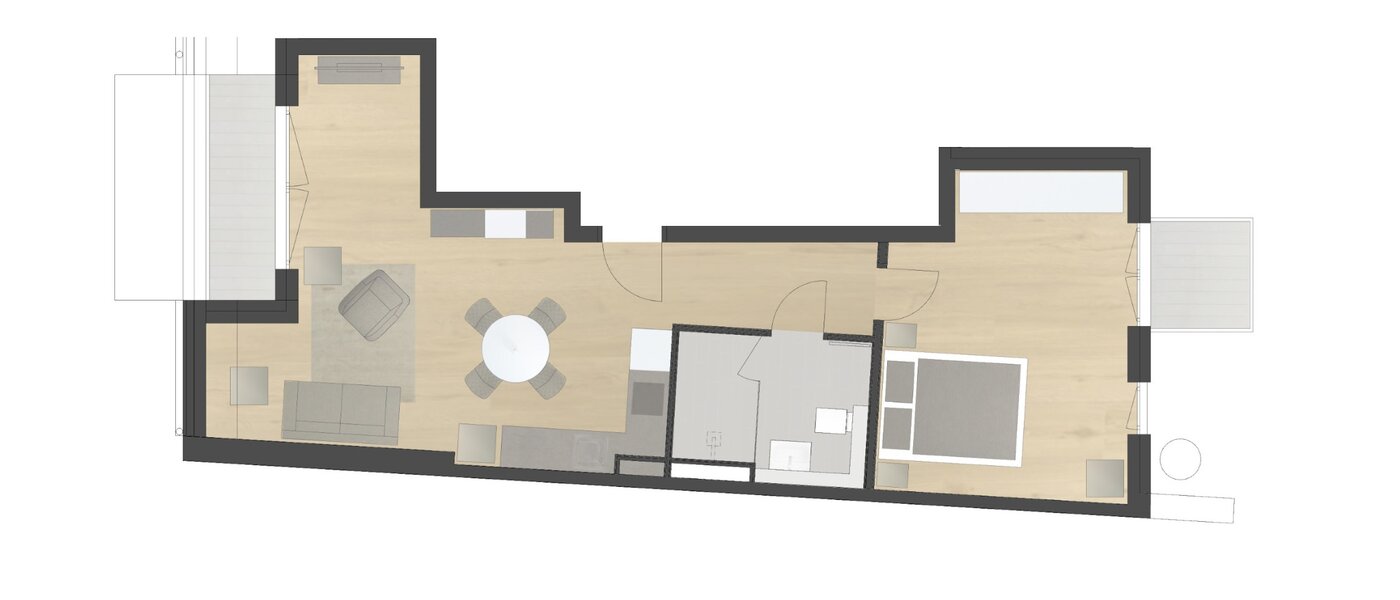 Düz München Milbertshofen 01 Kat planı 11977