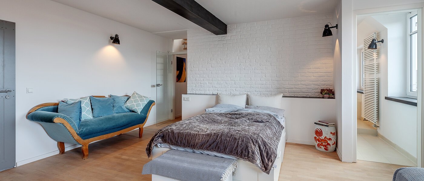 Mezonetový byt München Ludwigsvorstadt 01 Ložnice 12126