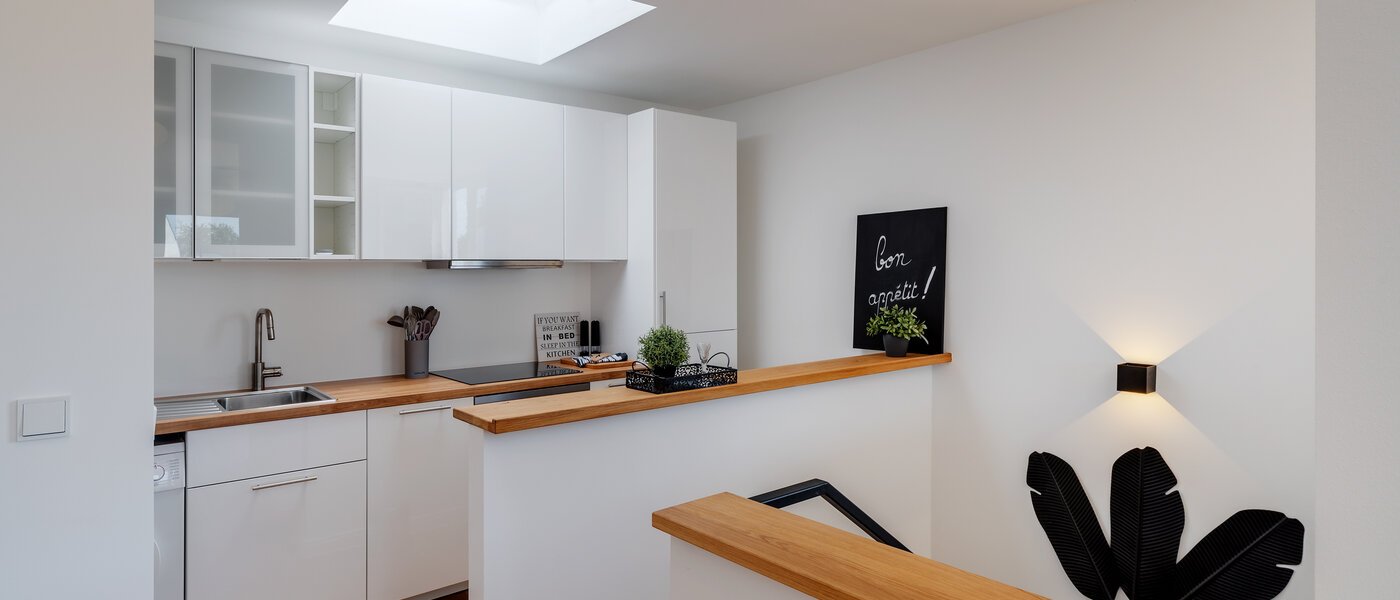 Maisonette daire München Moosach 01 Mutfak 12293