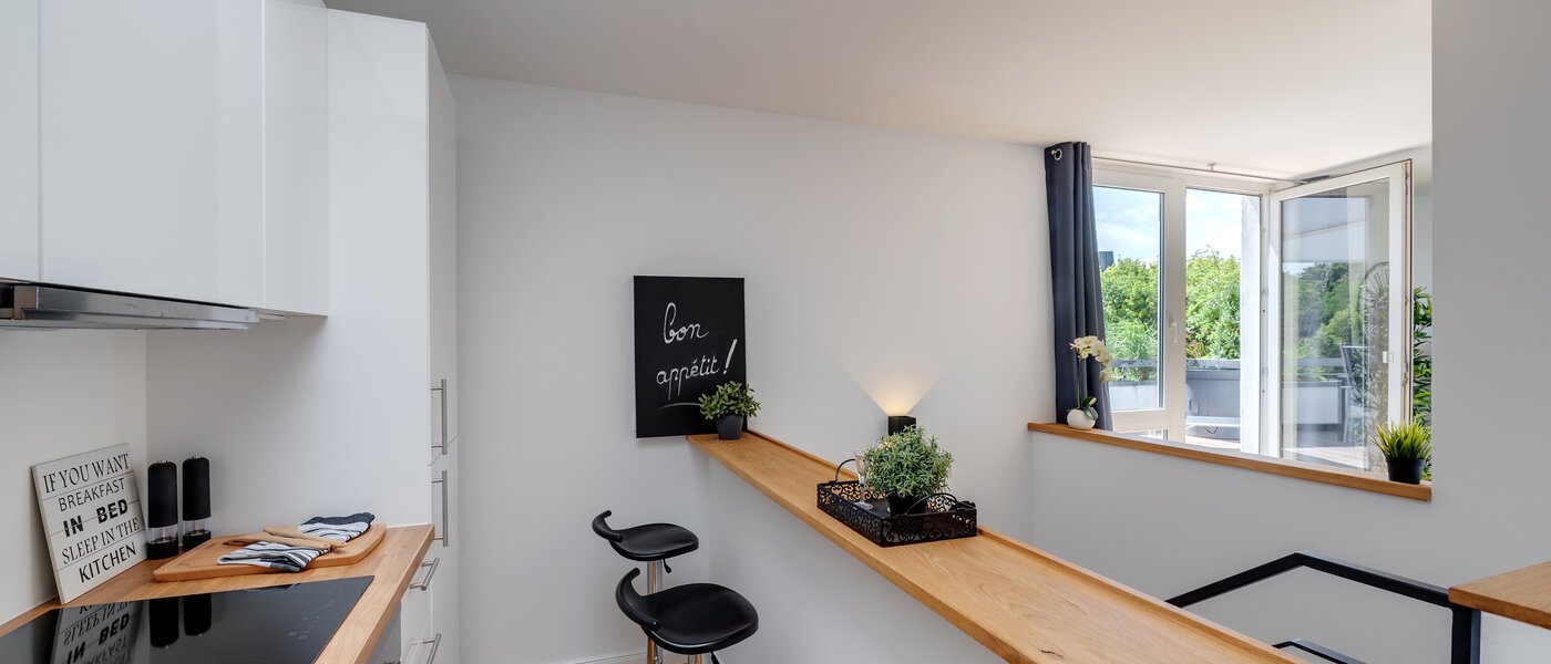 Maisonette daire München Moosach 02 Mutfak 12293