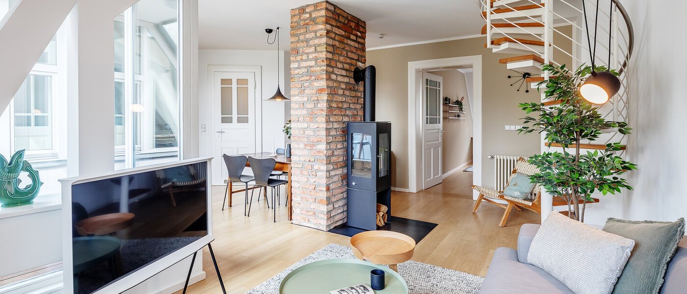 Apartamento maisonette München Maxvorstadt 01 Área de estar 12304