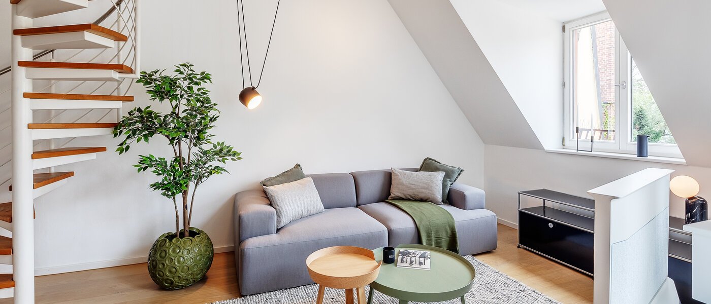 Apartamento maisonette München Maxvorstadt 02 Área de estar 12304