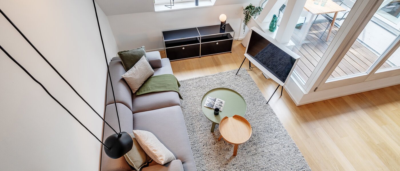 Apartamento maisonette München Maxvorstadt 05 Área de estar 12304