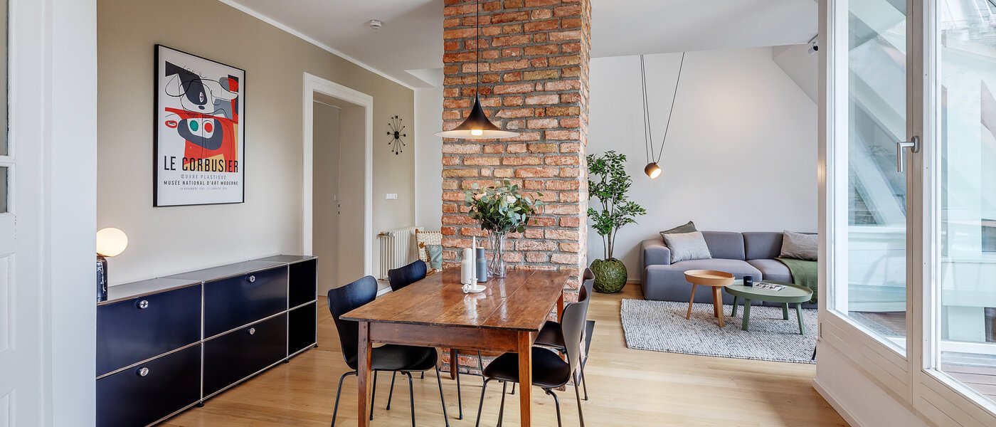 Apartamento maisonette München Maxvorstadt 02 Área de refeições 12304