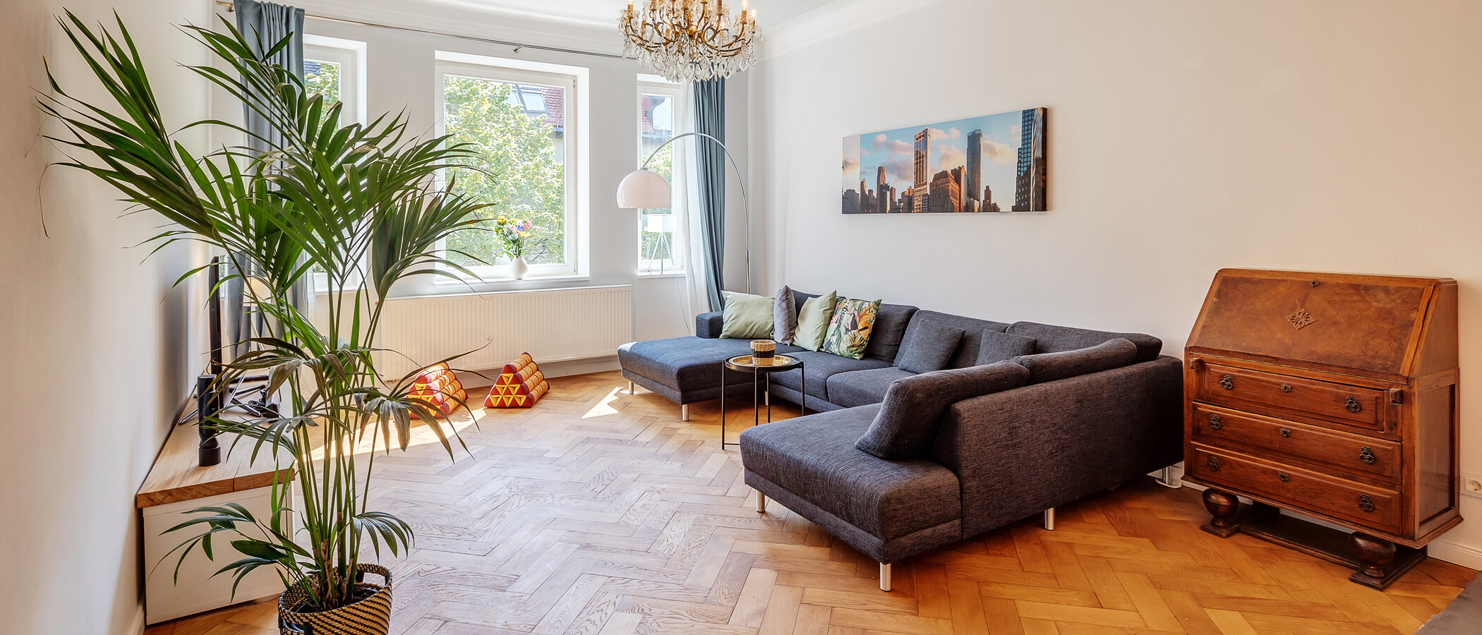 Ploché München Schwabing 02 Obývací prostor 12306