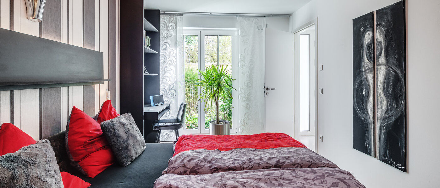 Tuin appartement München Schwabing (rechts der Leopoldstraße) 03 Slaapkamer 12380