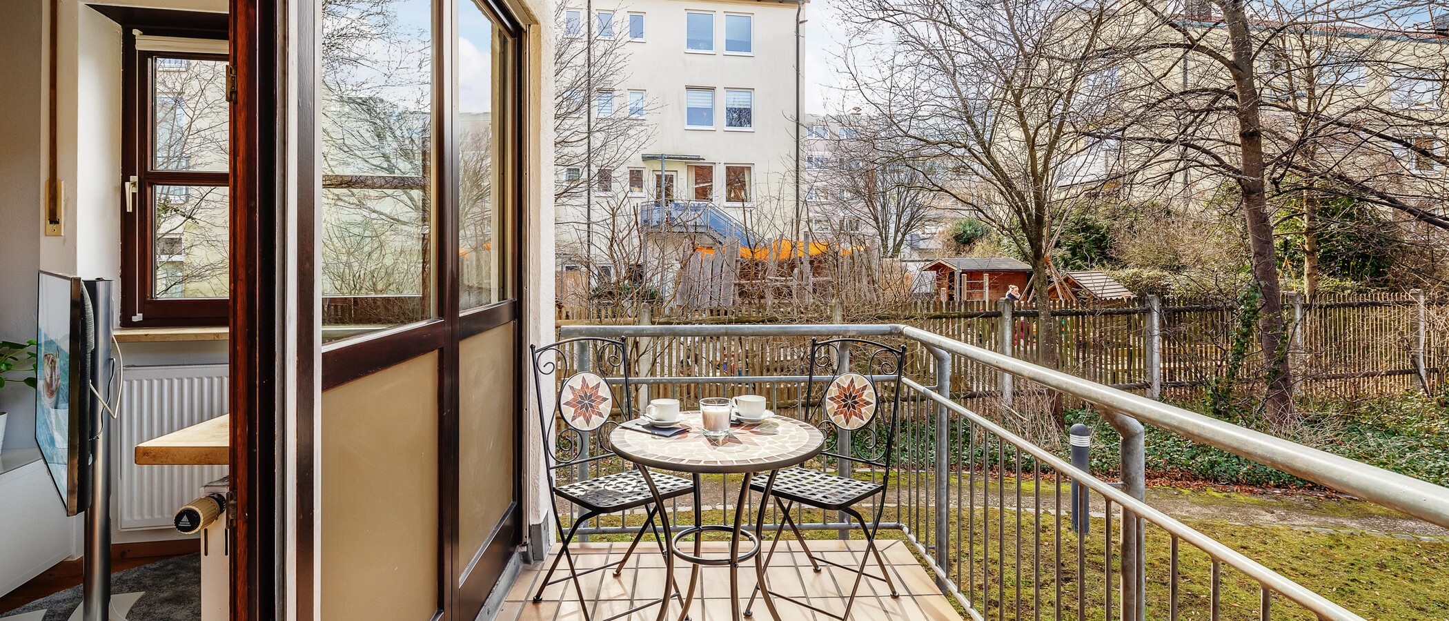 Mezonetový byt München Milbertshofen 01 Balkon 12485