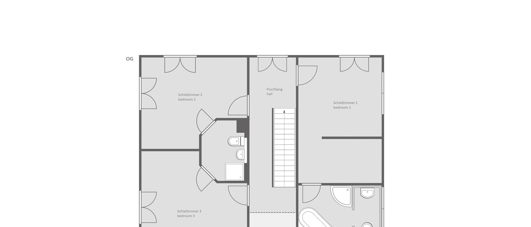 Fritliggende hus Starnberg 02 Grundplan 12506