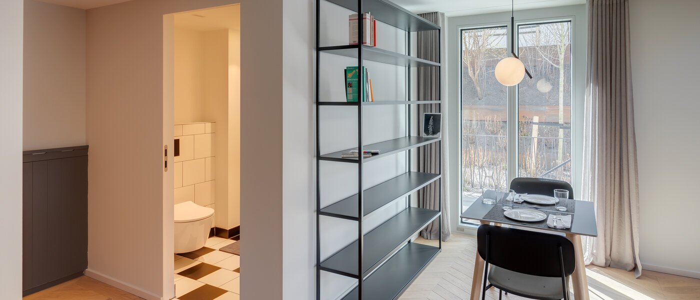 Maisonette galéria lakás München Herzogpark 03 Nappali 12522