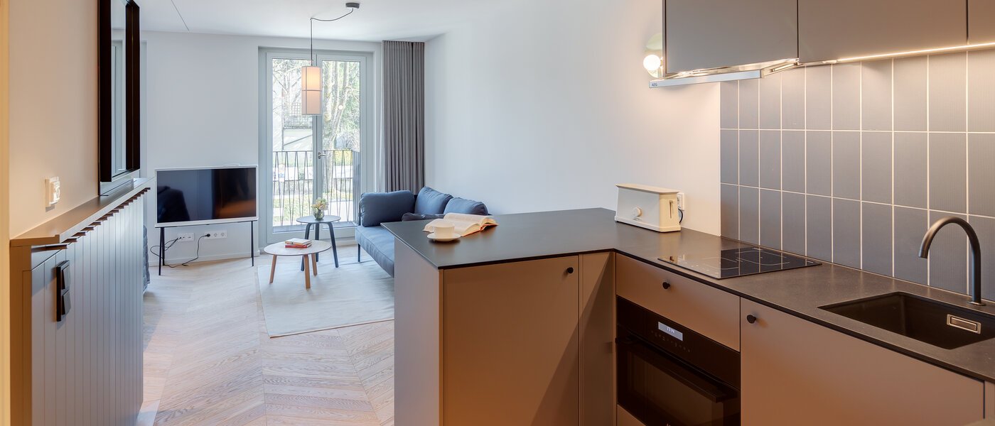 Плоский München Herzogpark 03 Кухня 12523