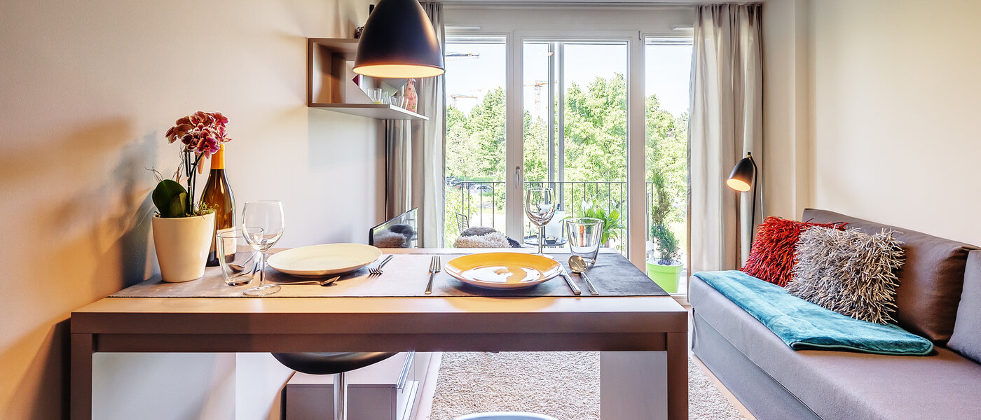 Плосък München Schwabing-West (rund um den Hohenzollernplatz) 01 Дневна зона 12583