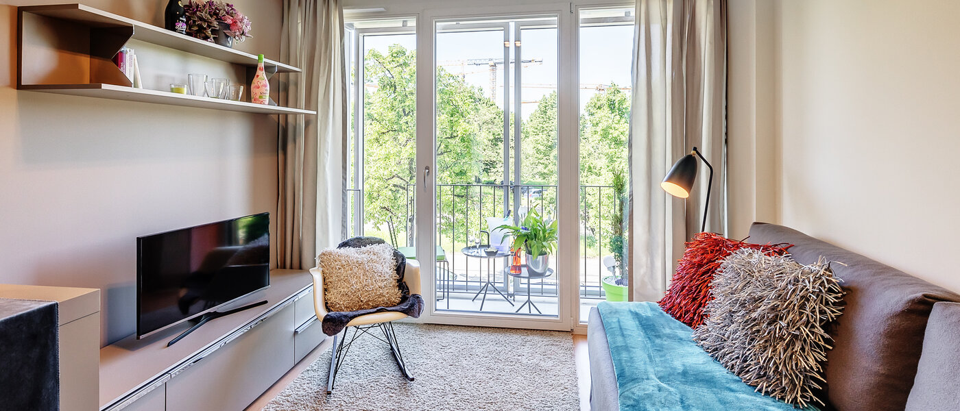 Плосък München Schwabing-West (rund um den Hohenzollernplatz) 02 Дневна зона 12583