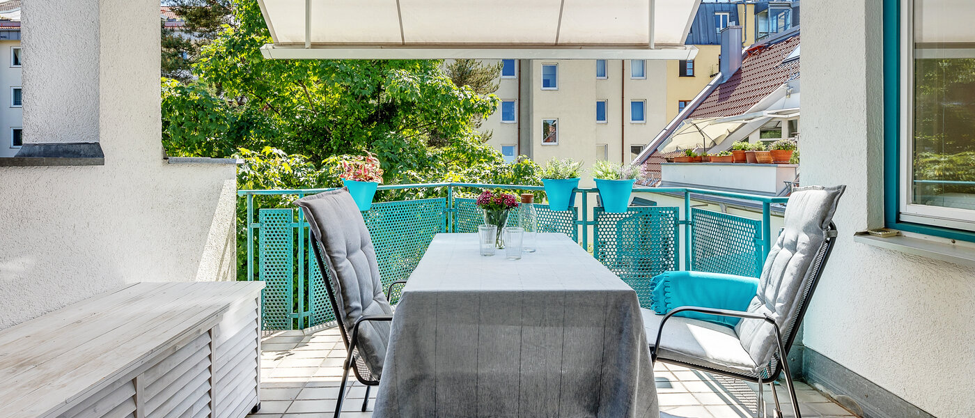 Dakterras appartement München Maxvorstadt 01 Balkon 12588