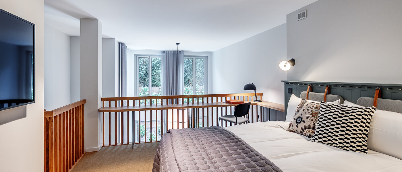 Maisonette-galleri-lejlighed München Herzogpark 03 Soveområde 12611