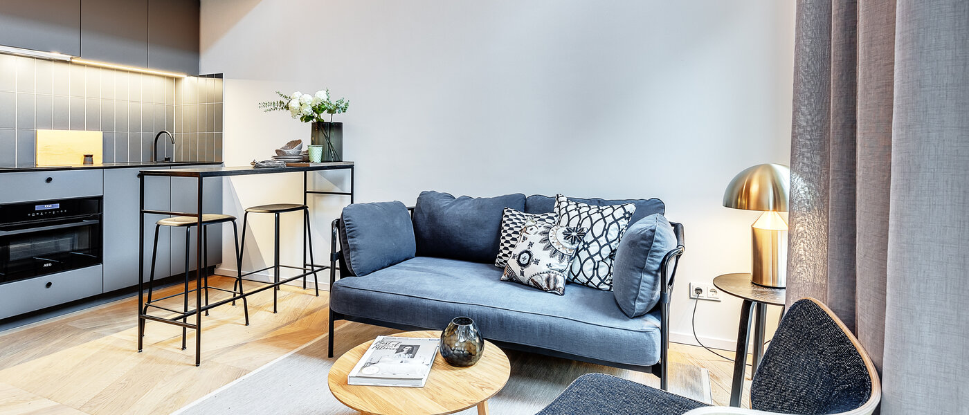 메조넷 갤러리 플랫 München Herzogpark 03 거실 공간 12618