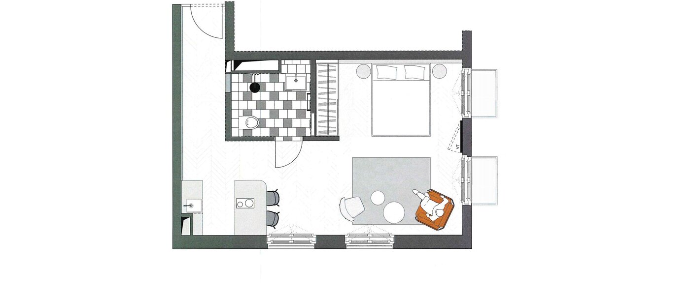 Düz München Herzogpark 01 Kat planı 12674