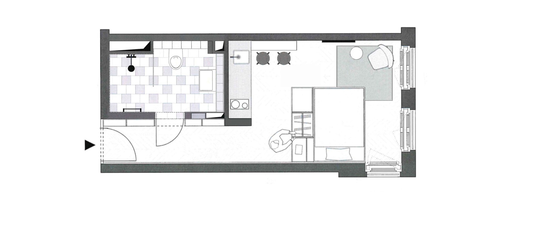 Flat München Herzogpark 01 Planløsning 12679