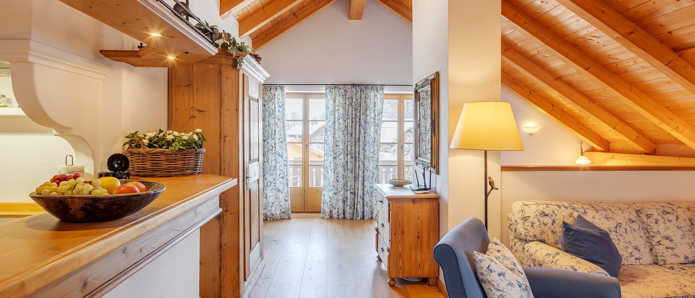 Podkrovný byt Bad Heilbrunn 04 Obývacia časť 12824